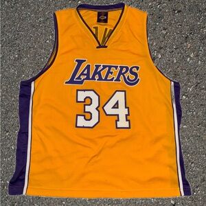 Y2K Vintage Los Angeles Lakers Jersey NBA Jersey Shaquille O'Neal #34  XL